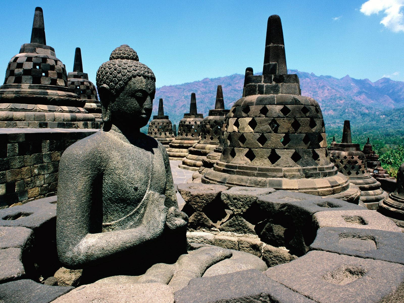 Fondode Pantalla Para Escritorio Del Templo De Borobudur Con Buda Fondo de pantalla