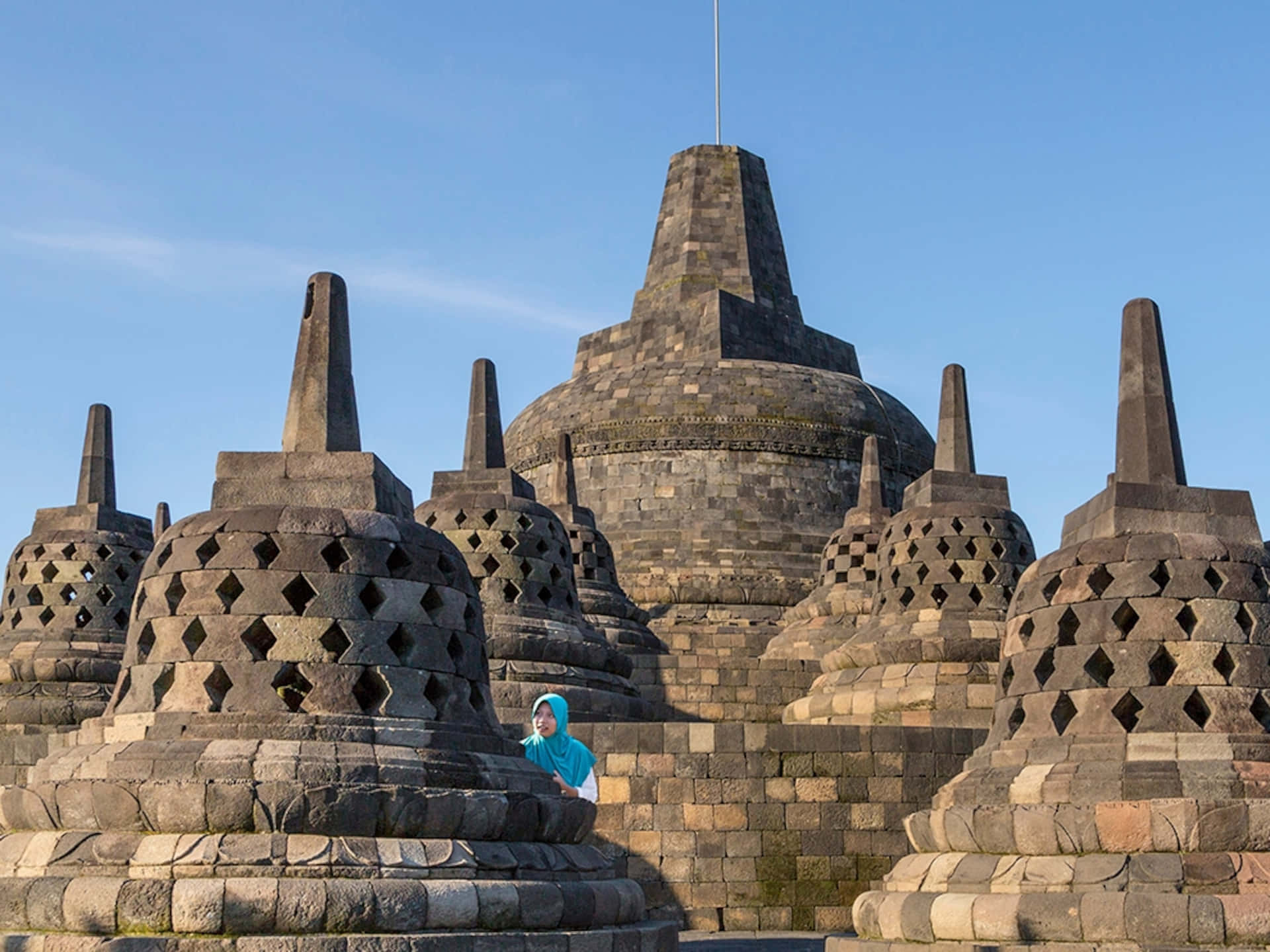 Templode Borobudur En Java, Indonesia Fondo de pantalla