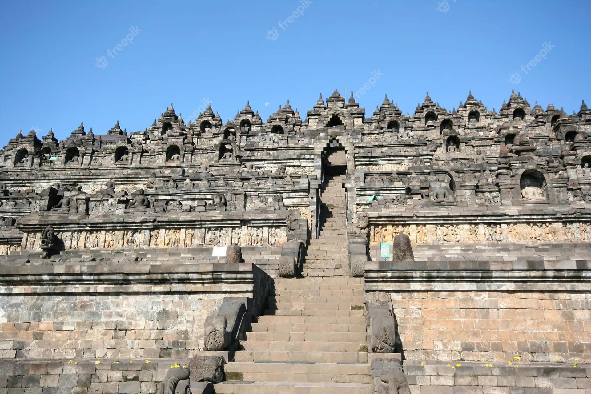 Borobudur Temple Narrow Stairway Wallpaper