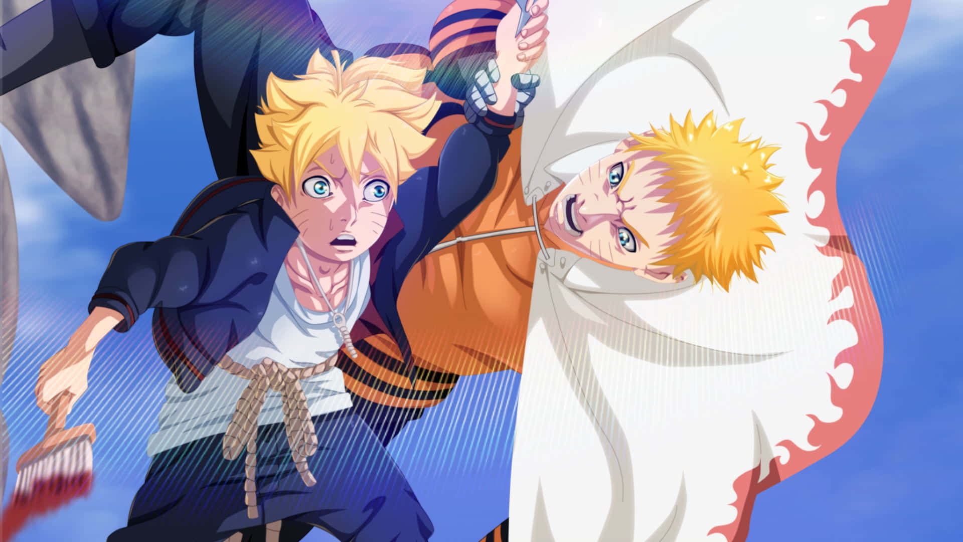 Father and Son - Naruto and Boruto Wallpaper