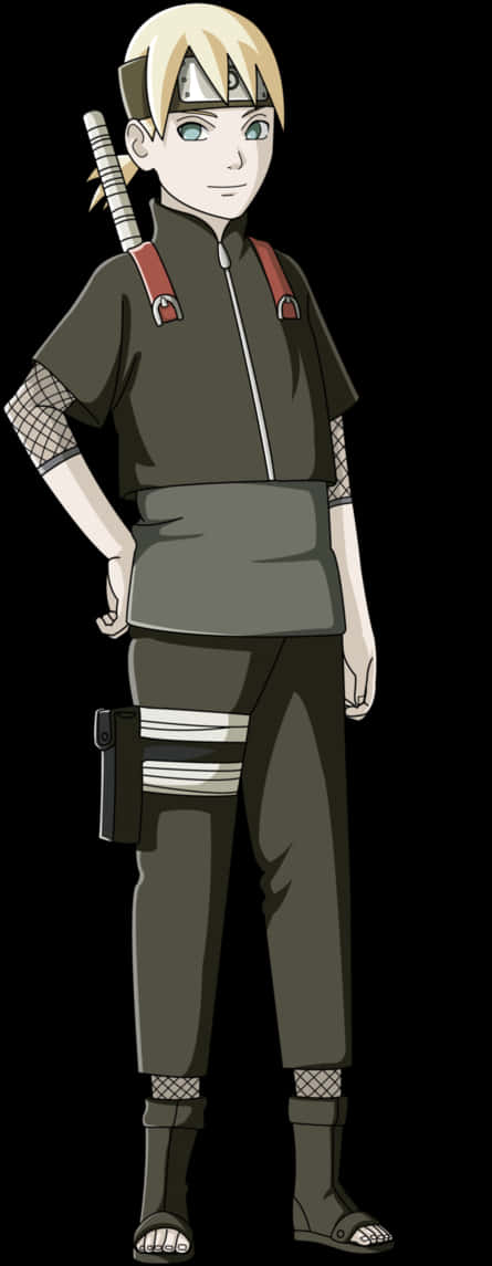 Boruto Character Standing Pose PNG