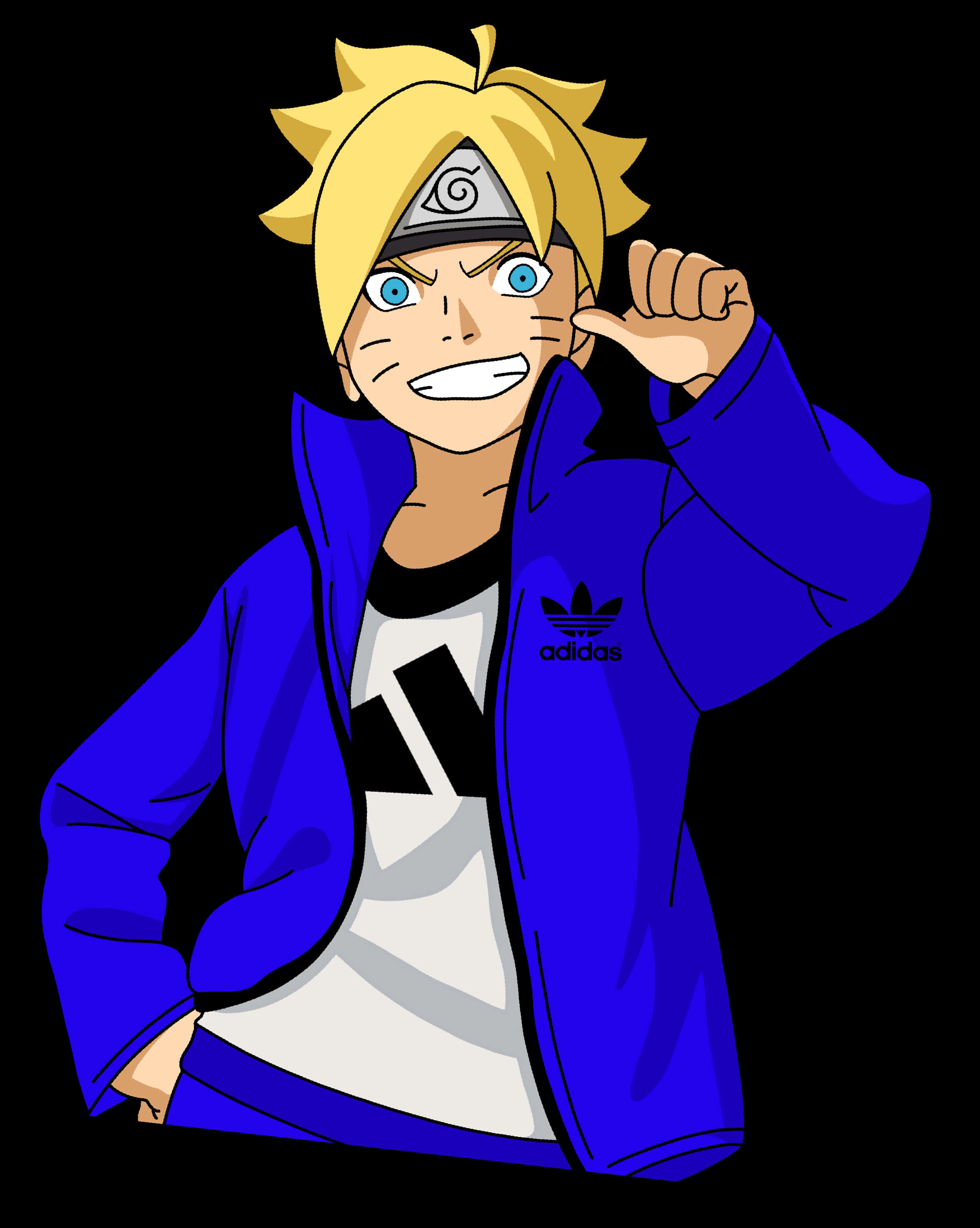 Boruto Modern Casual Outfit PNG