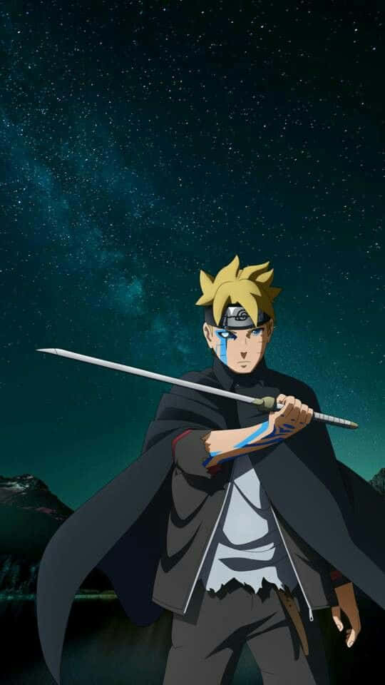 Boruto Uzumaki Borushiki Form Night Sky Wallpaper