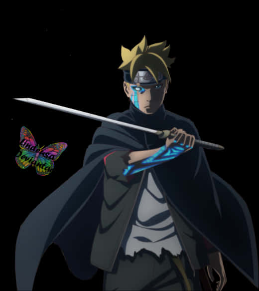 Boruto Uzumaki Karma Seal Activation PNG