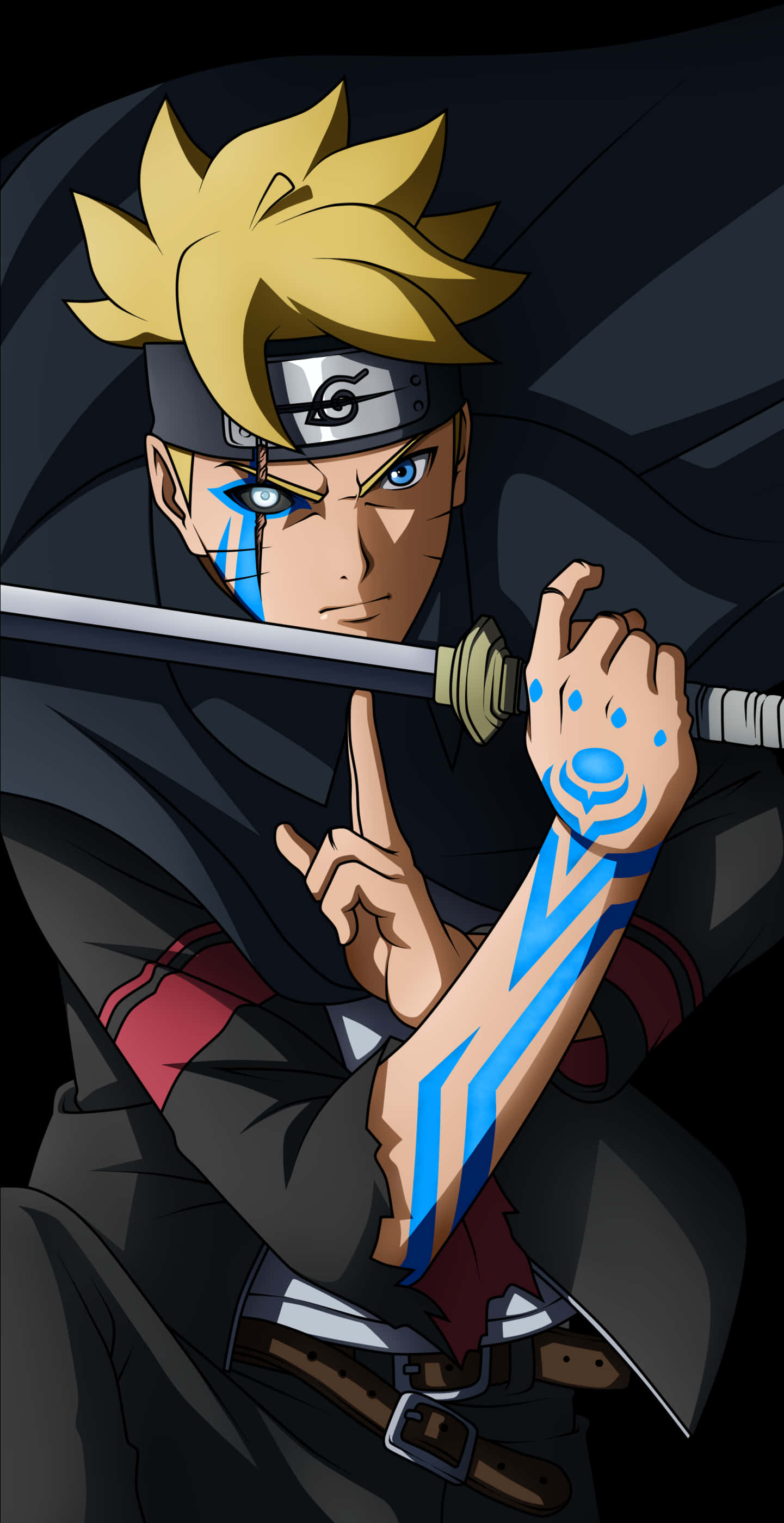 Boruto Uzumaki Ninja Pose PNG