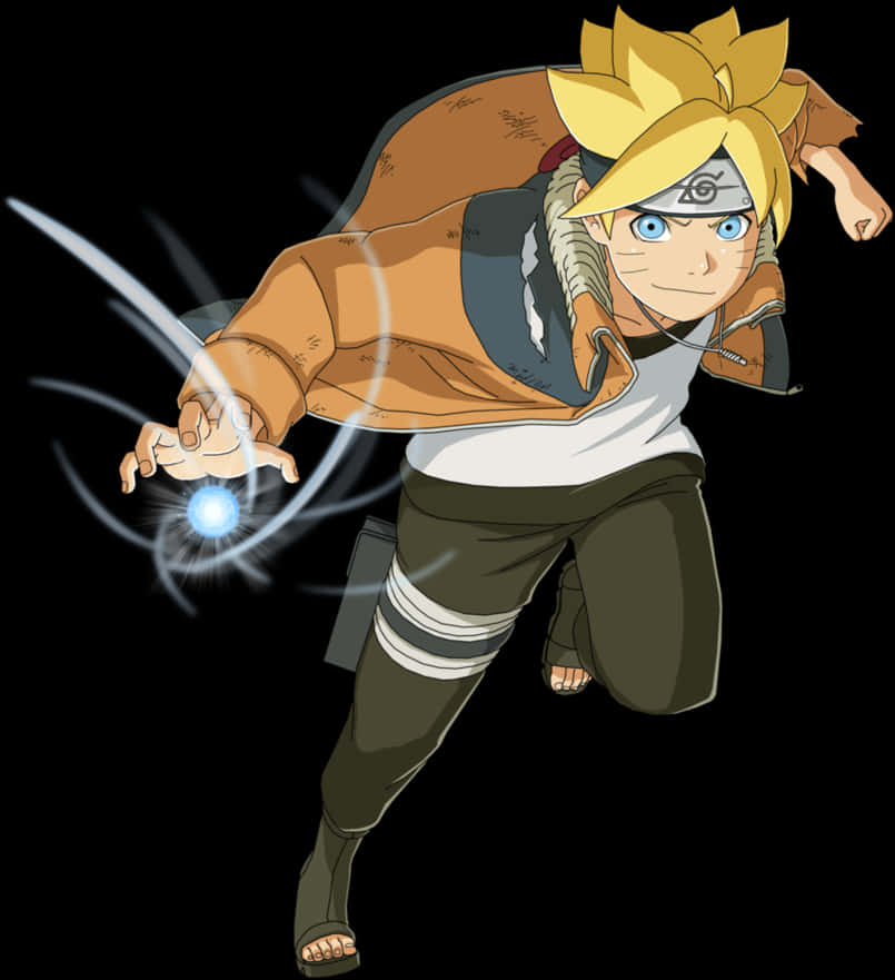 Boruto Uzumaki Rasengan Preparation PNG