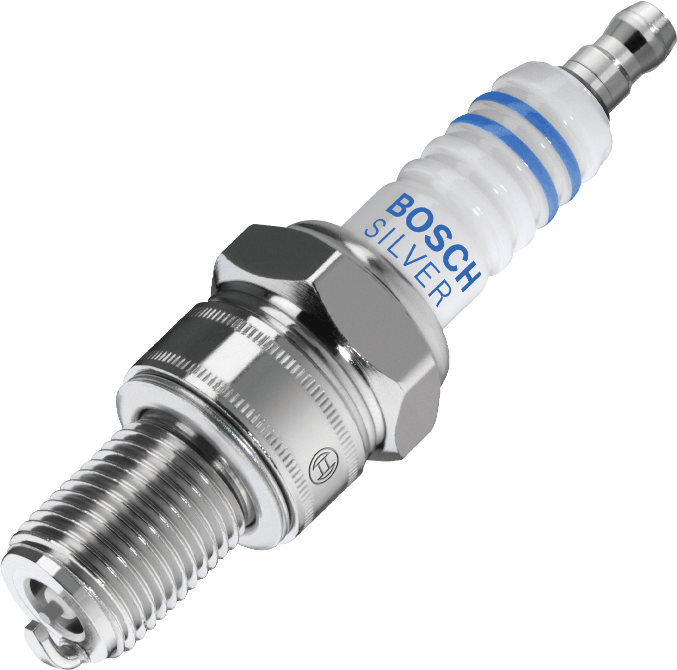 Bosch Silver Spark Plug PNG