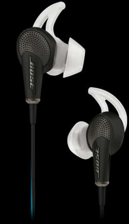 Bose In Ear Headphones Black PNG
