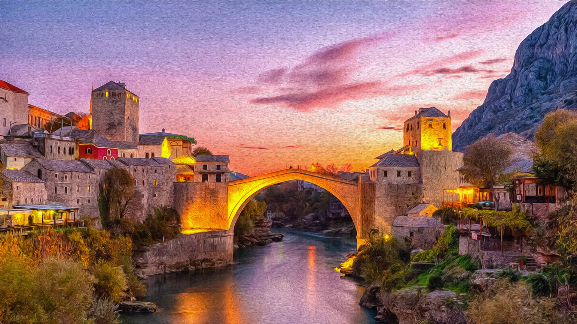Bosnia And Herzegovina Mostar Old Bridge Wallpaper