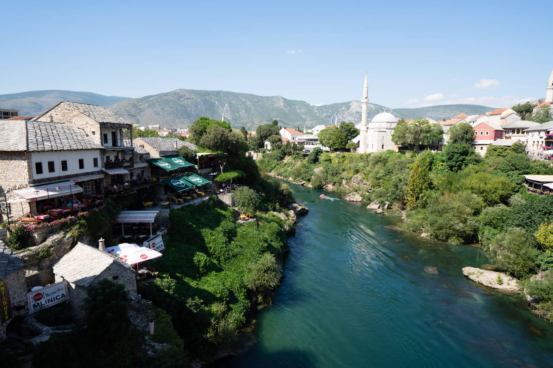 Bosnia And Herzegovina Mostar River Wallpaper
