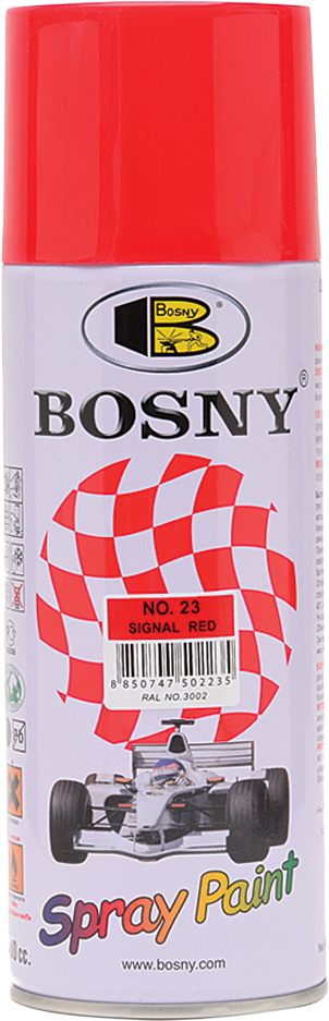 Bosny Signal Red Spray Paint Can PNG