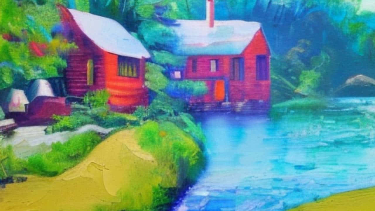 Bosqueotoñal Vibrante Reflejado En Un Tranquilo Lago. Fondo de pantalla