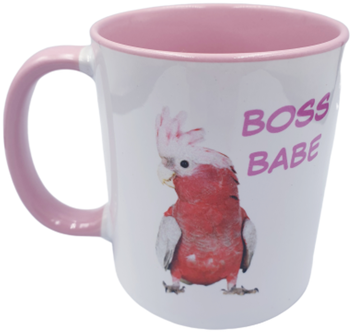 Boss Babe Cockatoo Mug PNG