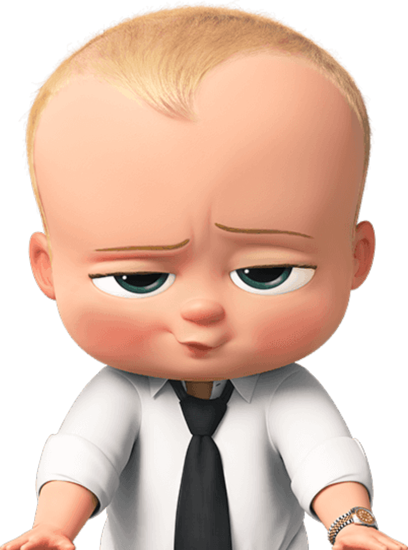 Boss Baby Character Portrait PNG