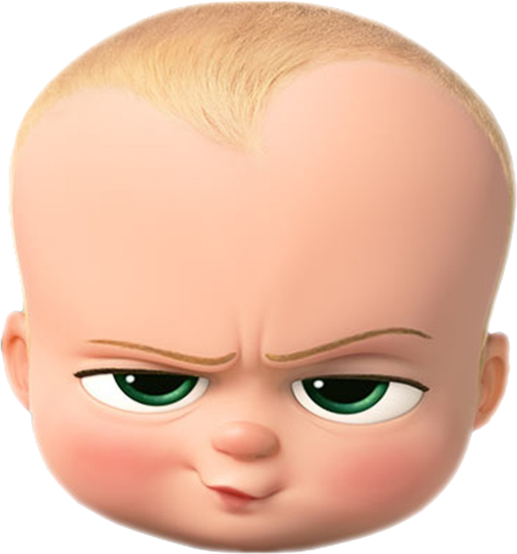 Boss Baby Frowning Expression PNG