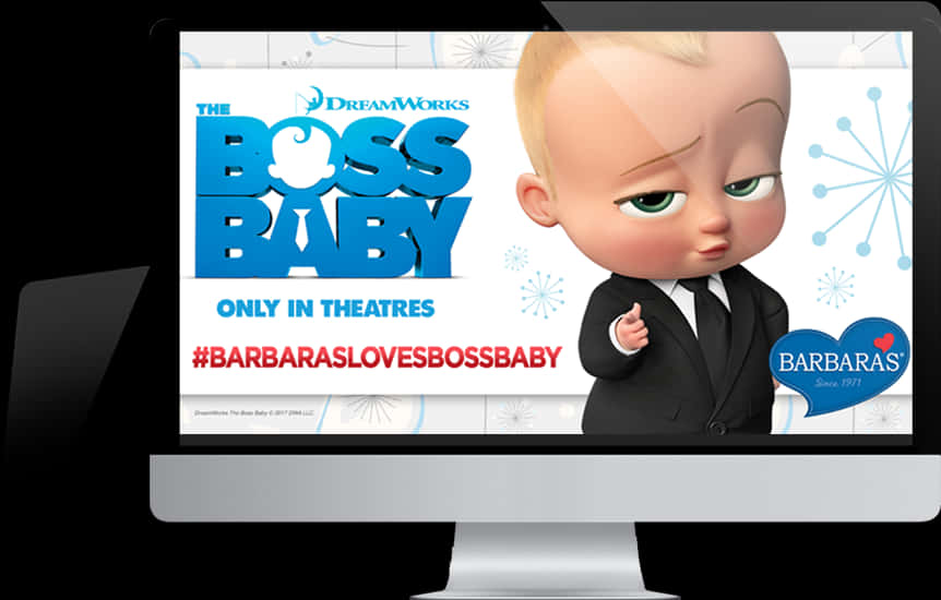 Boss Baby Movie Promotion Desktop PNG