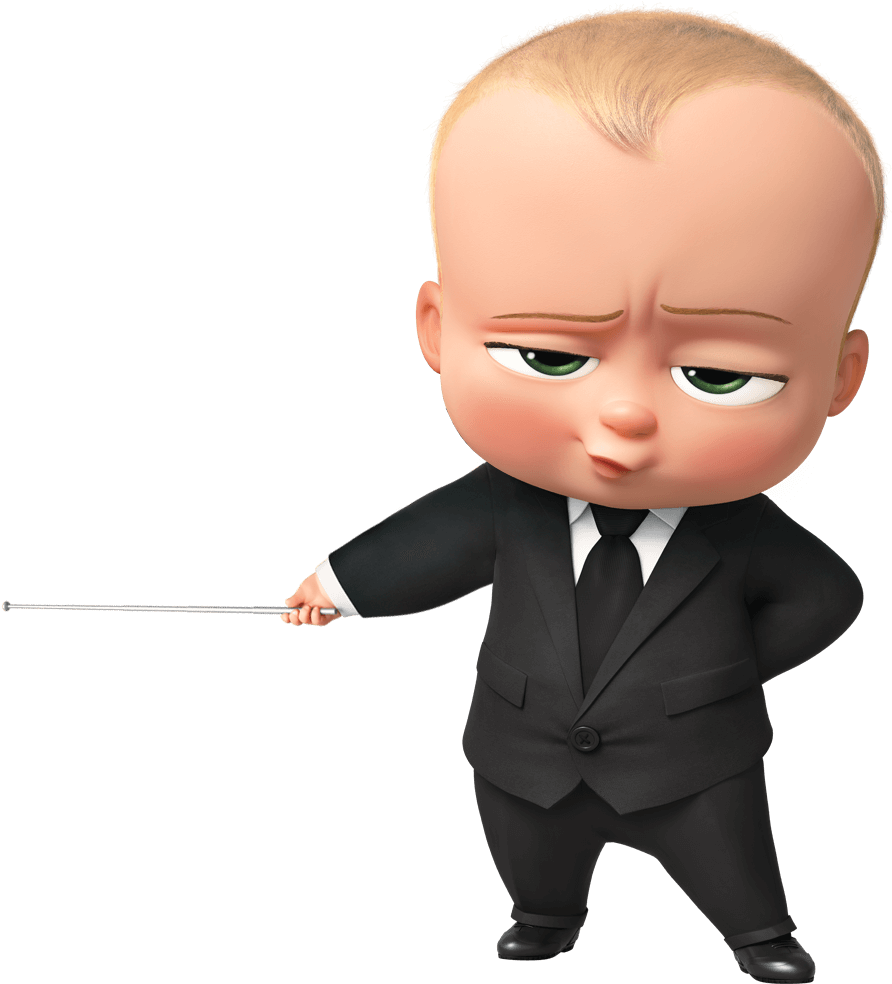 Boss Babyin Black Suit PNG