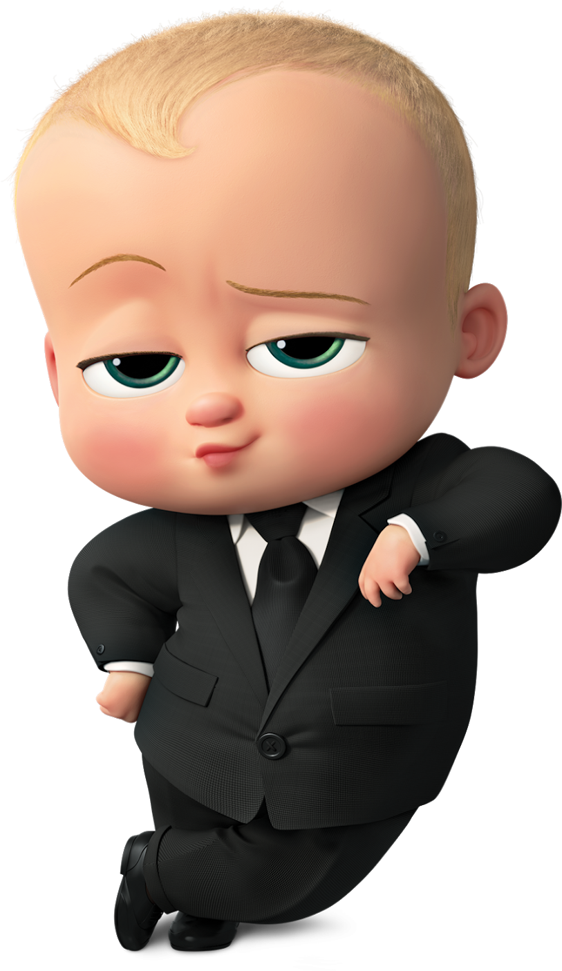 Boss Babyin Black Suit PNG