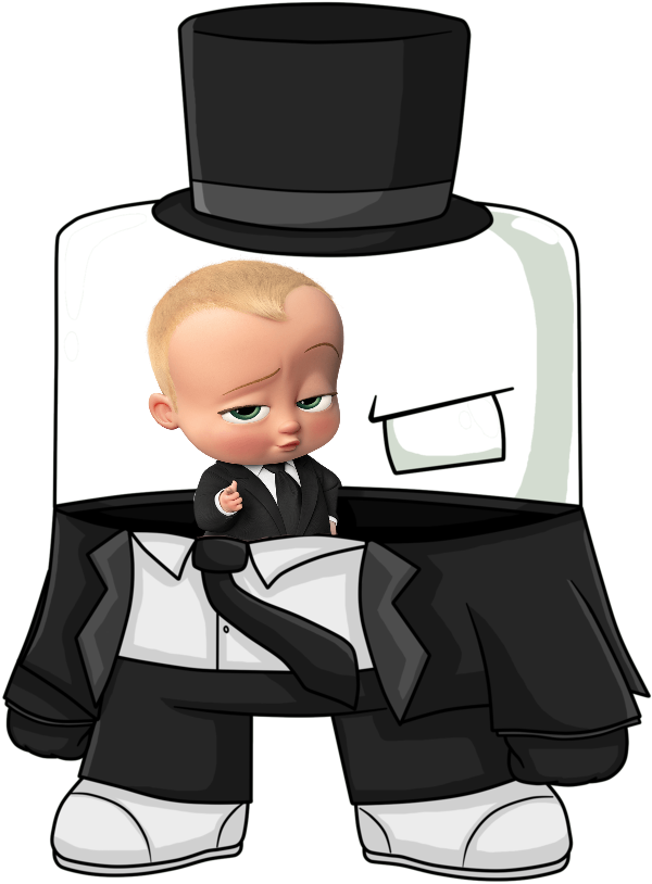 Boss Babyin Black Suit PNG