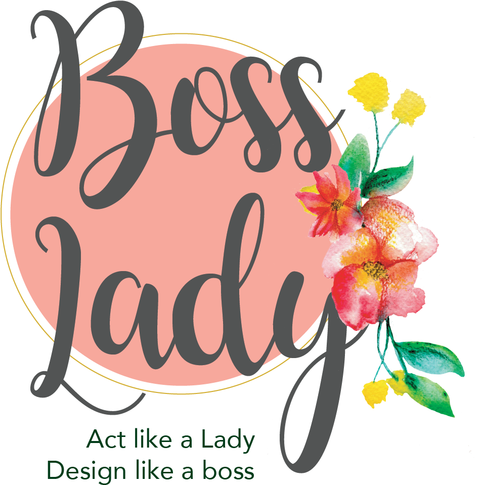 Boss Lady Floral Design PNG