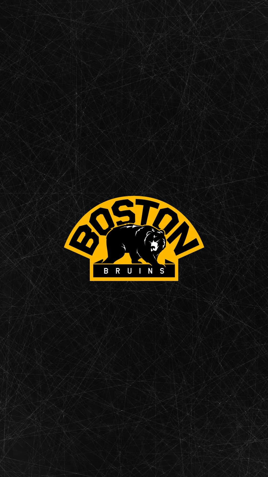 Bostonbruins-logo På En Sort Baggrund.