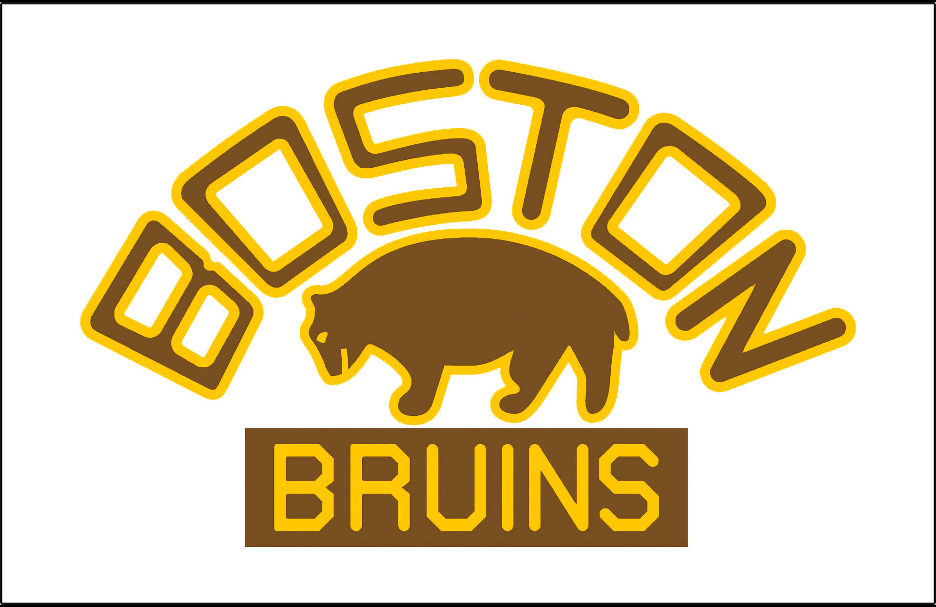 Boston Bruins Bear White Wallpaper