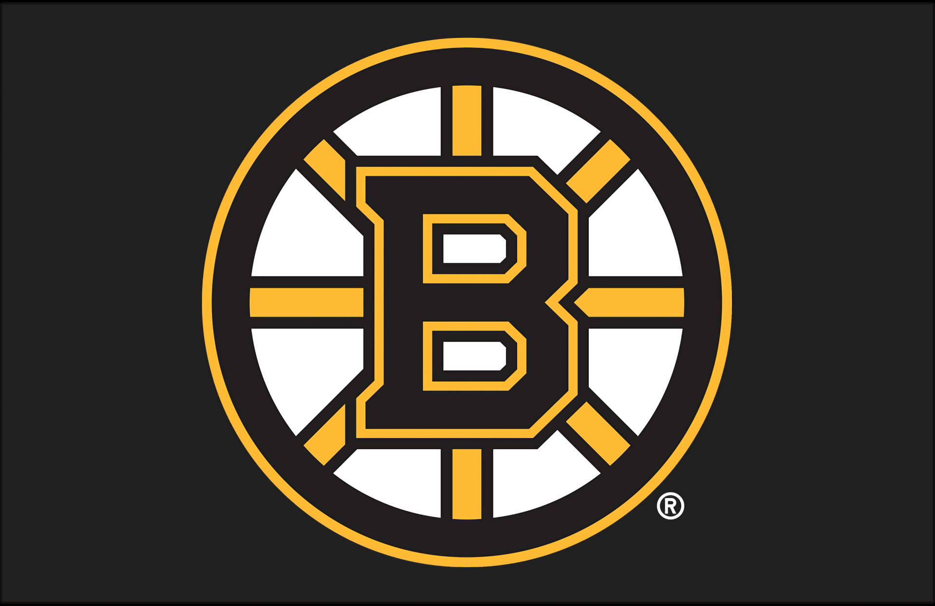 Fundopreto Dos Boston Bruins. Papel de Parede