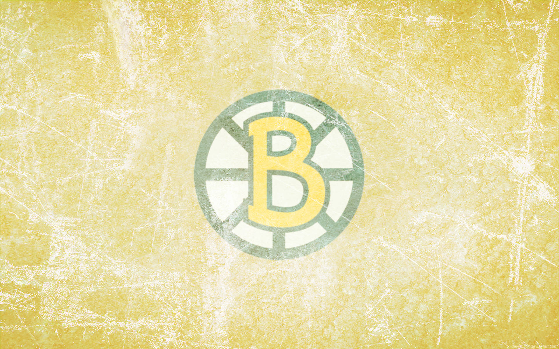 Boston Bruins Light Yellow Wallpaper