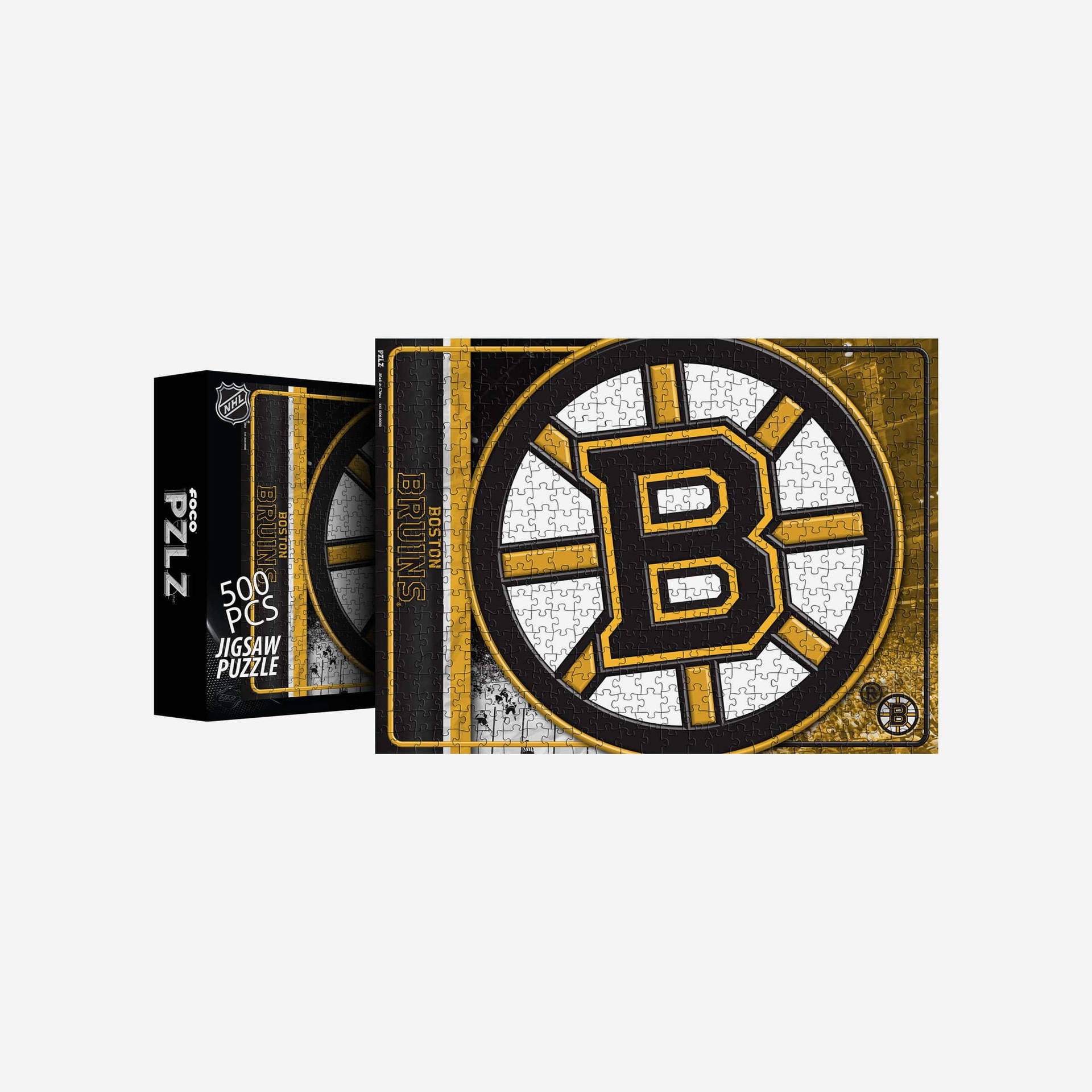 Boston Bruins Logo Puzzlespiel Im Scherenschnitt. Wallpaper