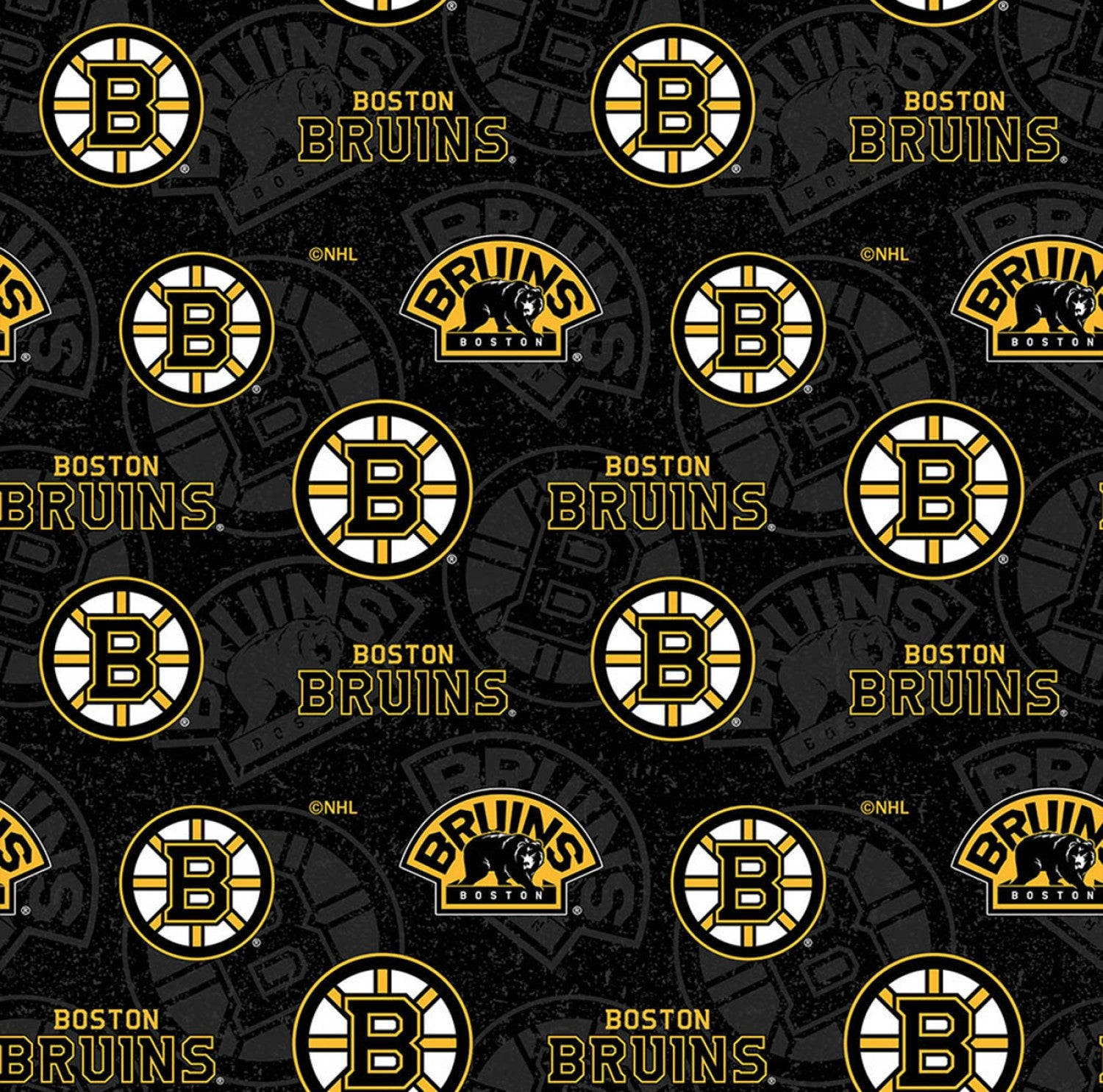 Boston Bruins - sort og guld mønster Wallpaper