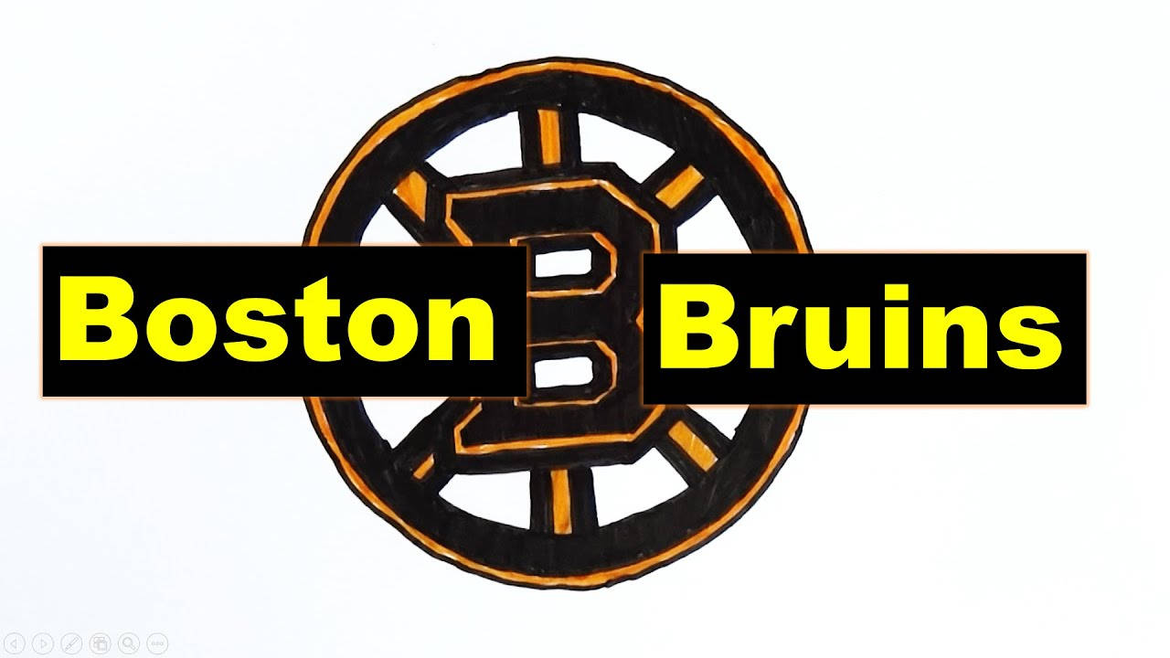 Boston Bruins Logo Tapet: Sjovt motiv logo til Boston Bruins fans. Wallpaper