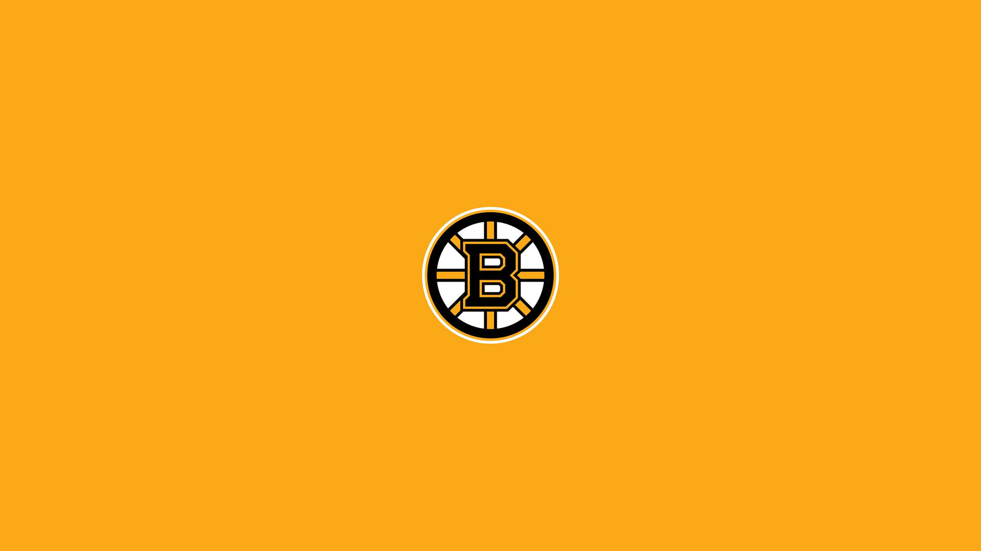 Bostonbruins-logotyp I Minimalistiskt Gult. Wallpaper