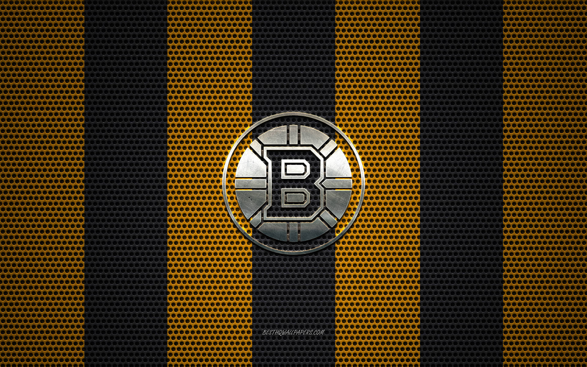 Bostonbruins Logo Gelb Und Schwarz Wallpaper