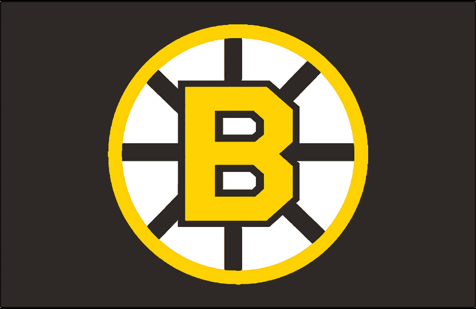 Boston Bruins Plain Black Wallpaper