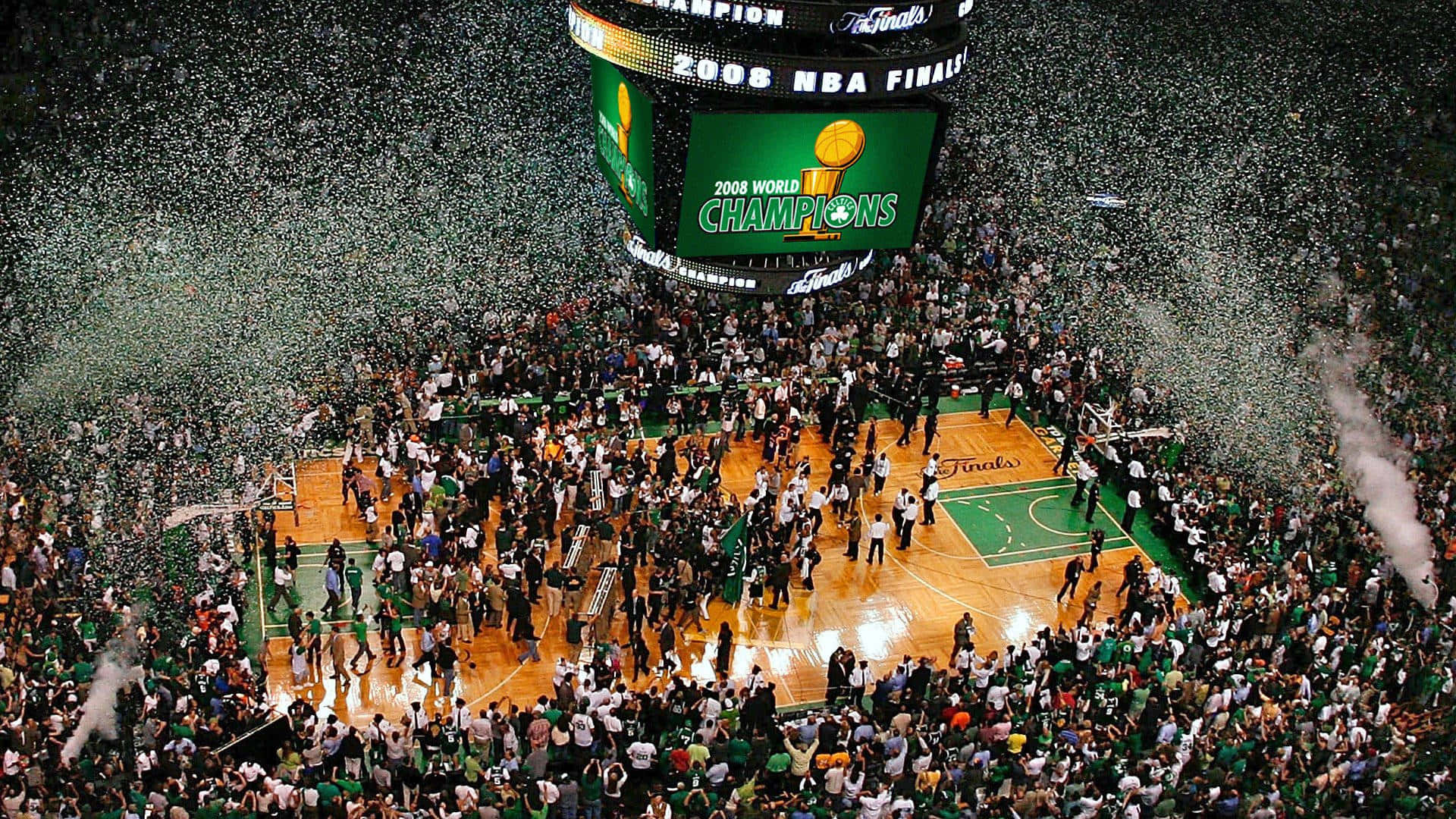 The Boston Celtics Take The Court As Champions!