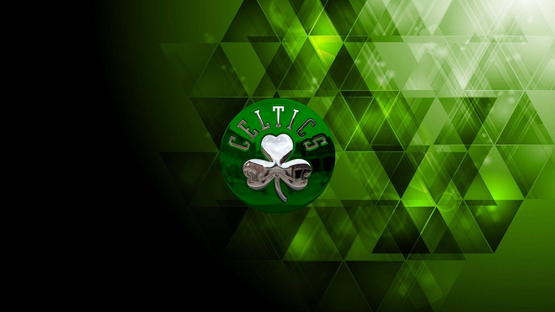 Boston Celtics Geometric Pattern Logo Wallpaper