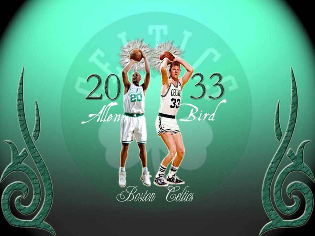 Boston Celtics Larry Bird And Ray Allen Wallpaper