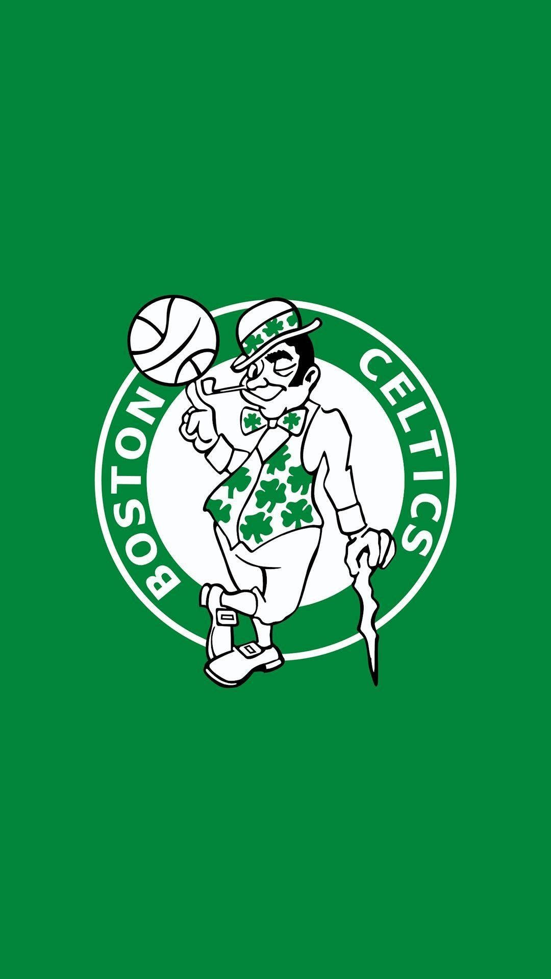 Boston Celtics Simple White Green Logo Wallpaper
