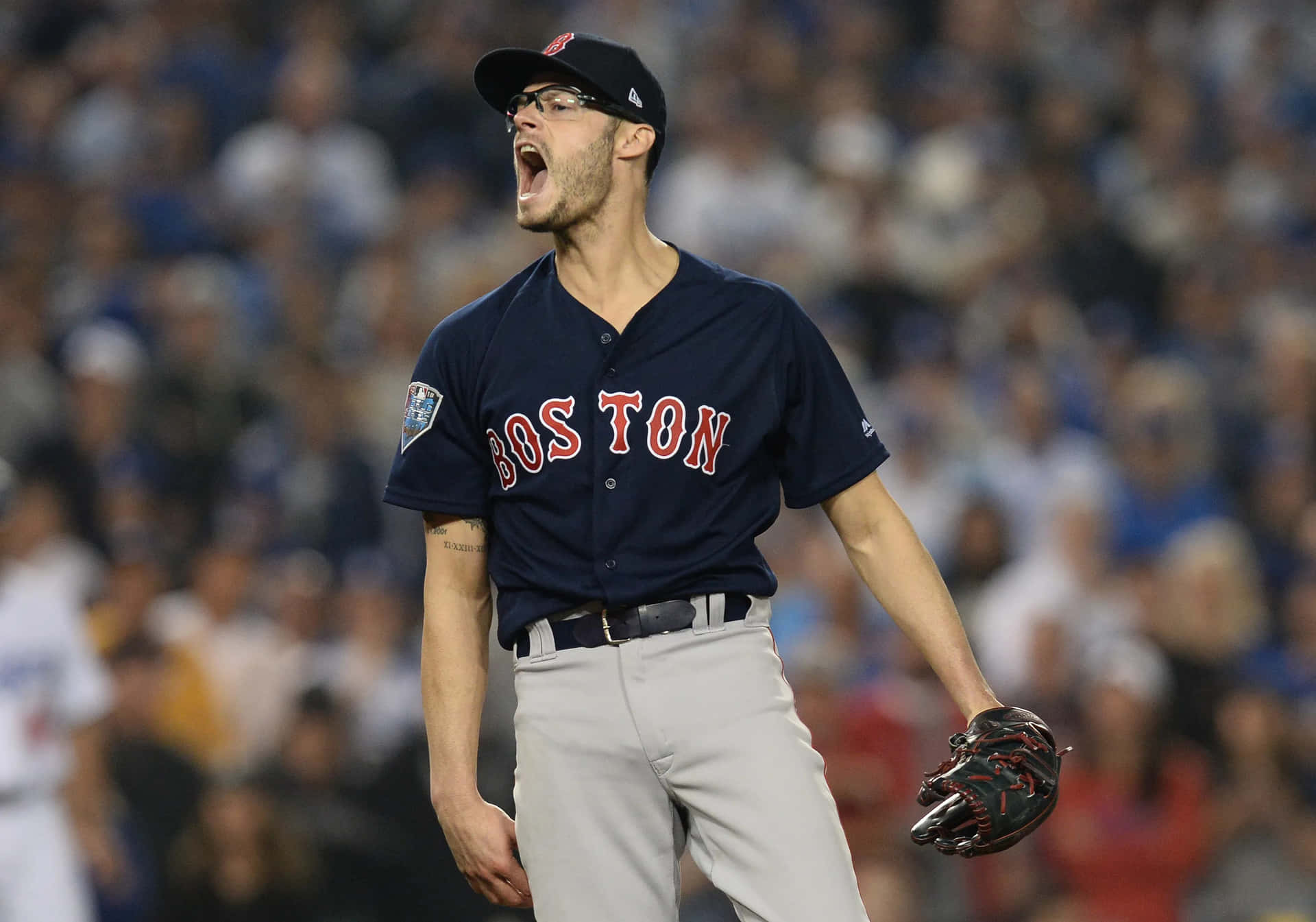 Boston Pitcher Emotion During Game.jpg Wallpaper