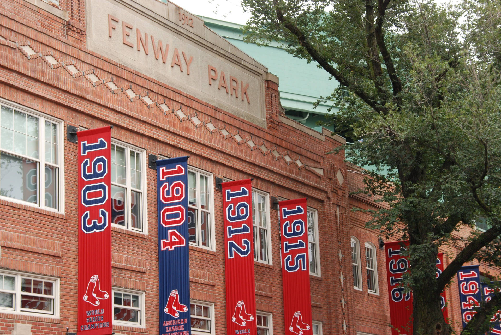 Boston Red Sox Park Banners Wallpaper