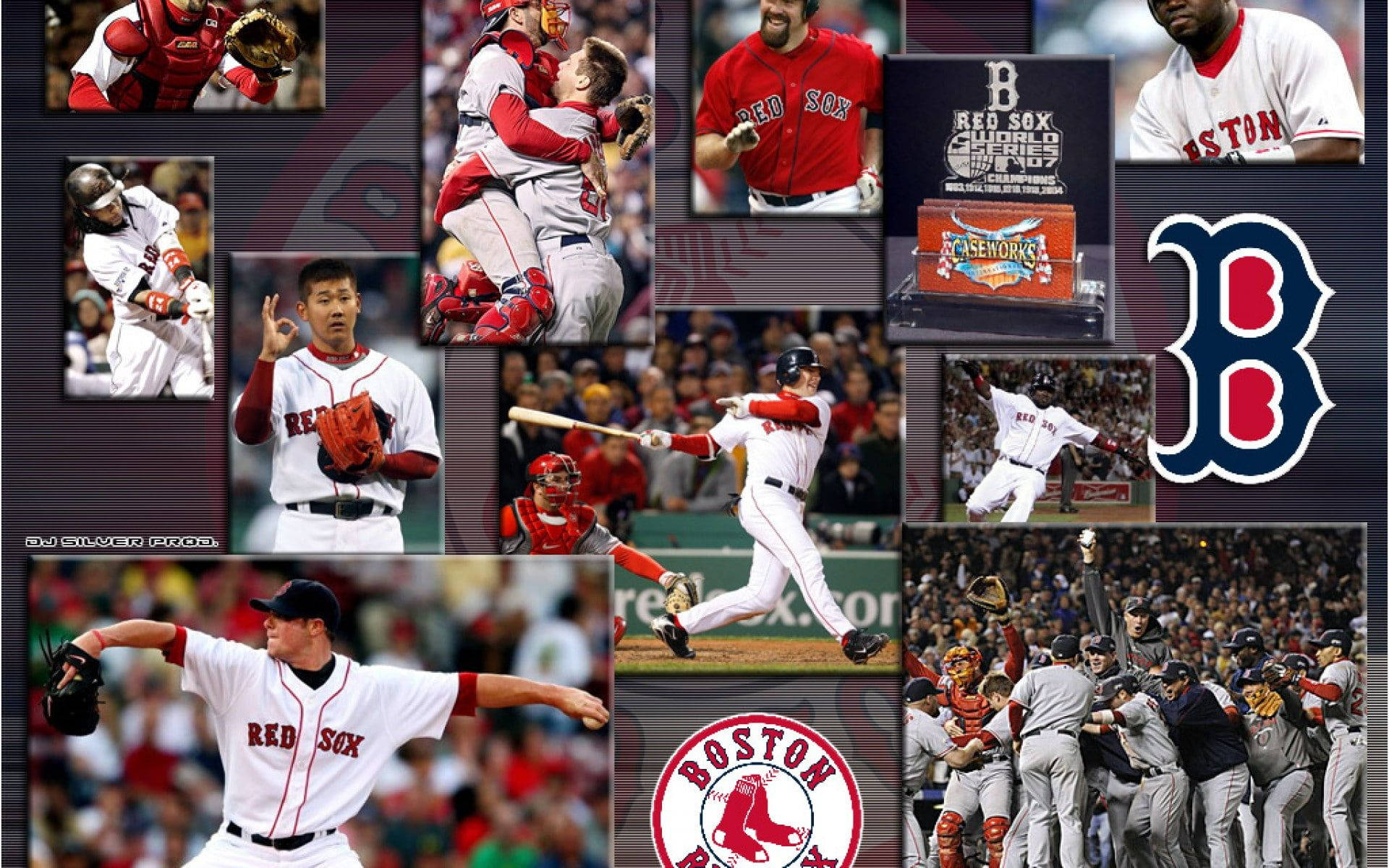 Boston Red Sox Players Collage Wallpaper