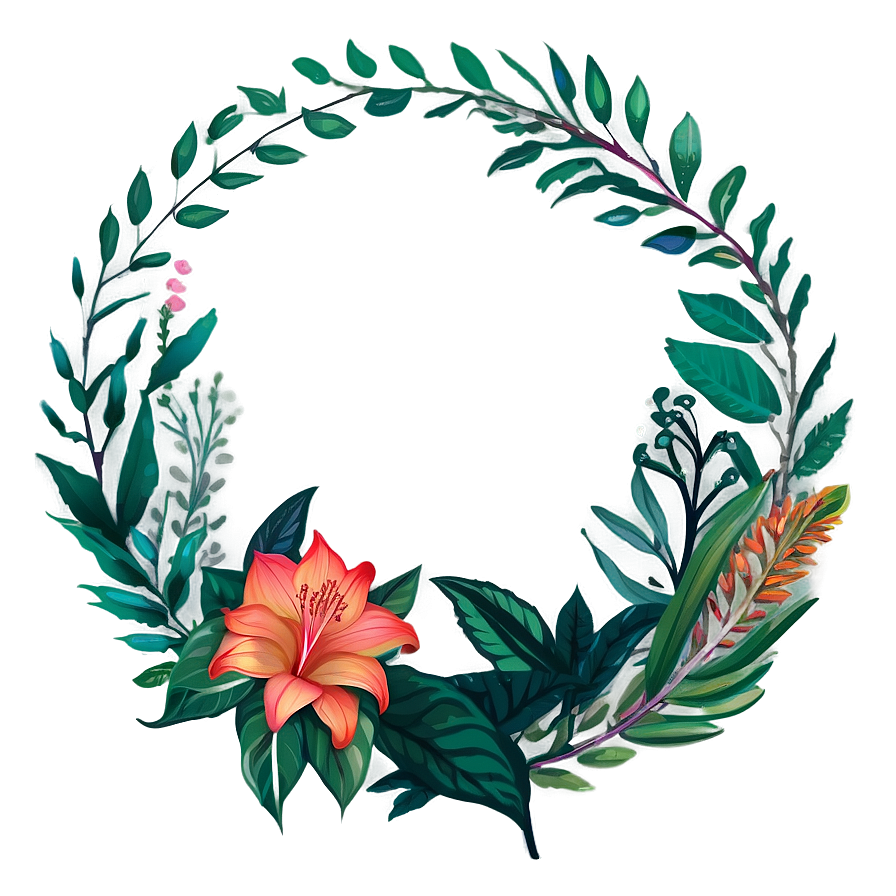 Botanical Circle Png 06252024 PNG