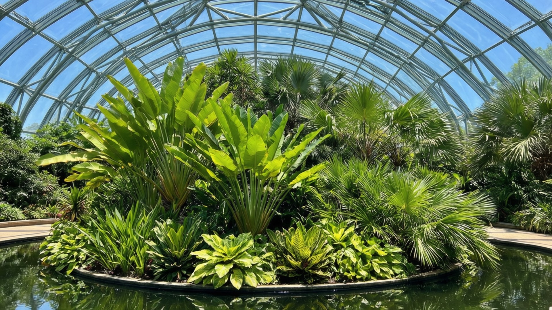Oasis du Dôme Botanique Fonds d'écran