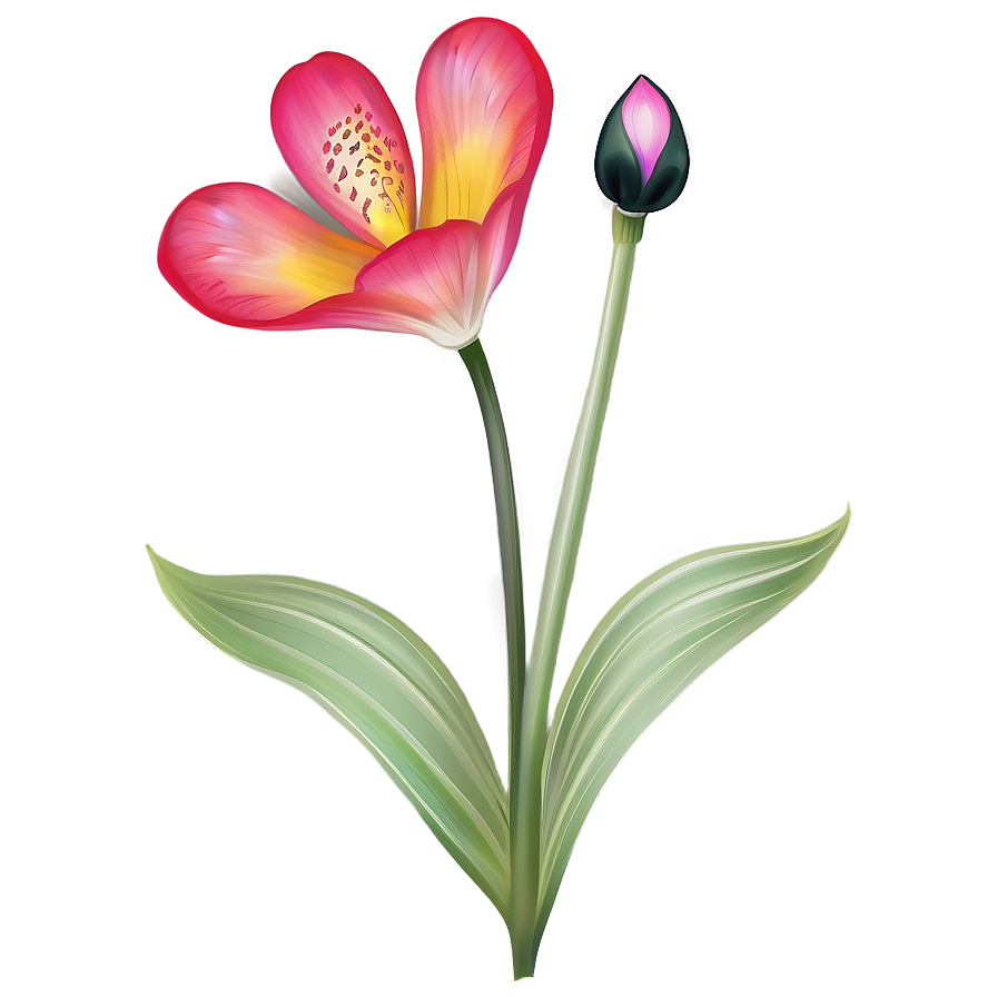 Botanical Flower Drawing Png Mhh54 PNG