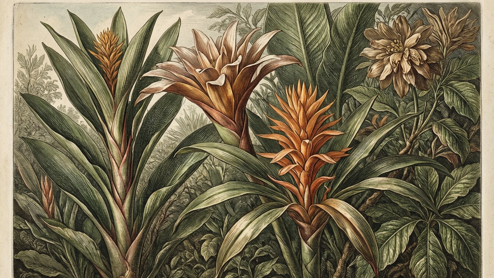 Botanisk blomsterstudie Wallpapers