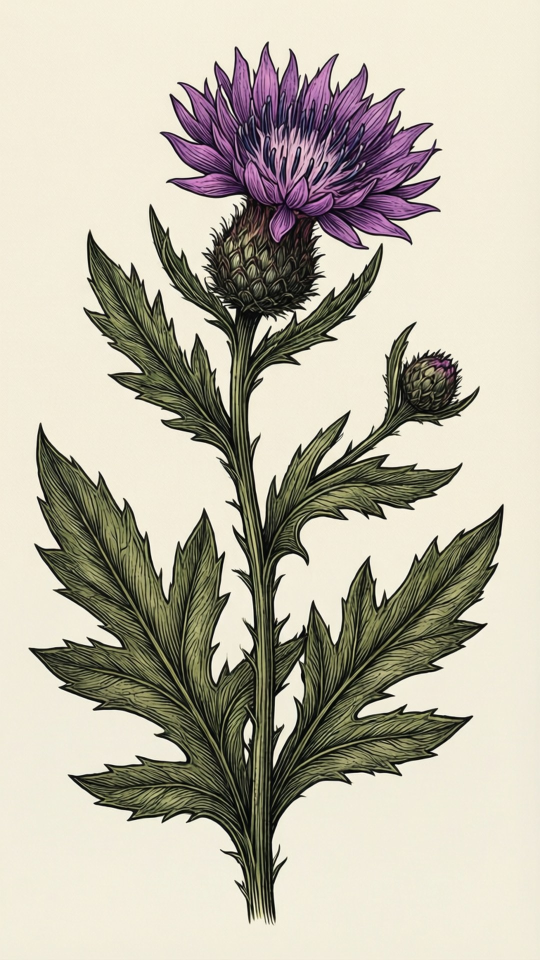 Botanische Stengelstudie Achtergronden