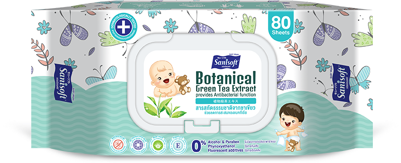 Botanical Wet Wipes Packaging PNG