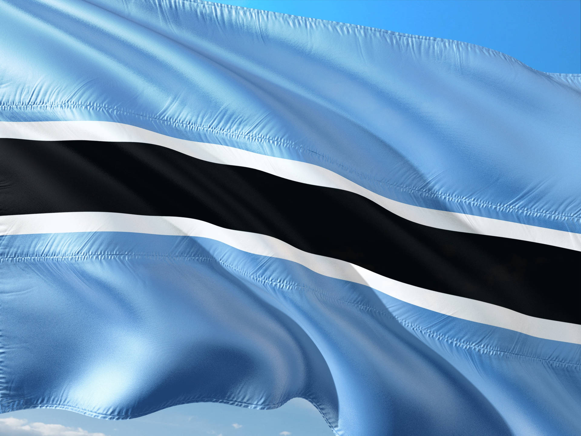 Botswana Waving Flag Background