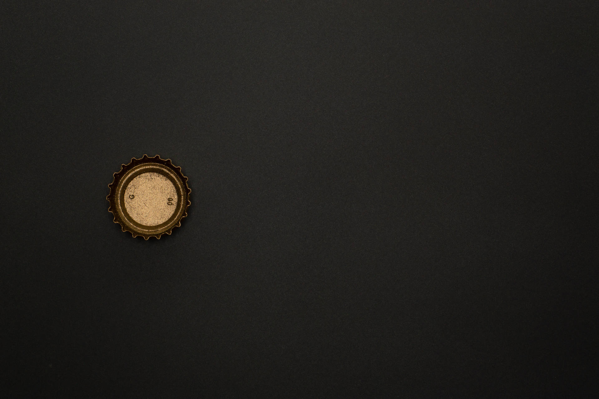 Bottle Cap Black And Gold Iphone Wallpaper