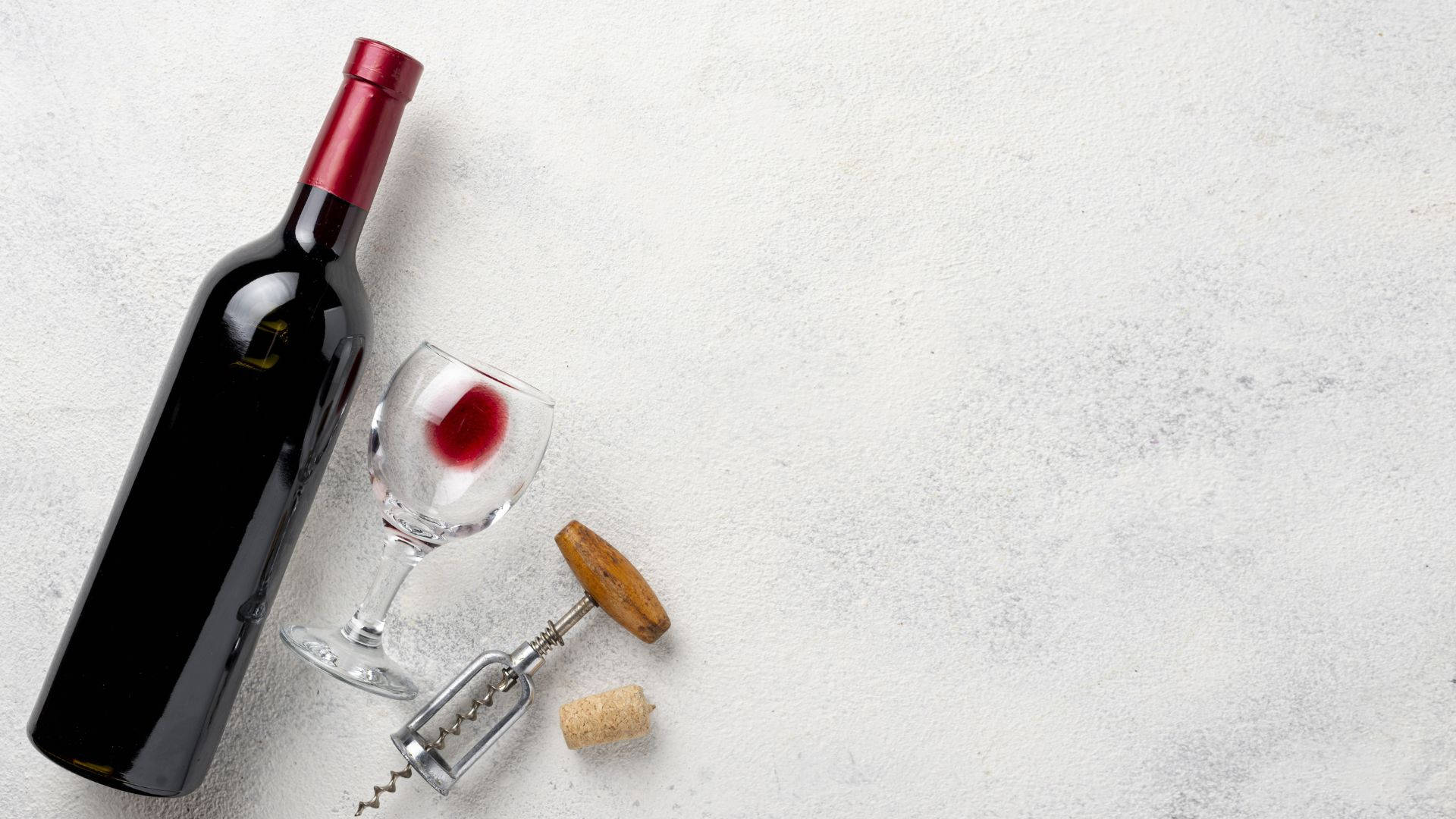 Bottle Of Alcohol And Wine Glass Wallpaper